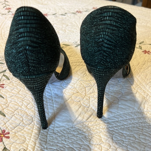 Kristin Cavallari Chinese Laundry Women’s Stilettos size 9.5 Green Faux Reptile - Picture 4 of 8